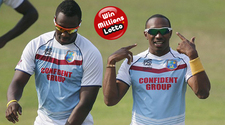 West Indian legends Dwayne Bravo and Andre Russell give Indian charities a helping hand by partnering with Win Millions Lotto